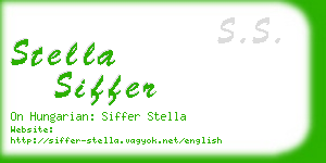 stella siffer business card